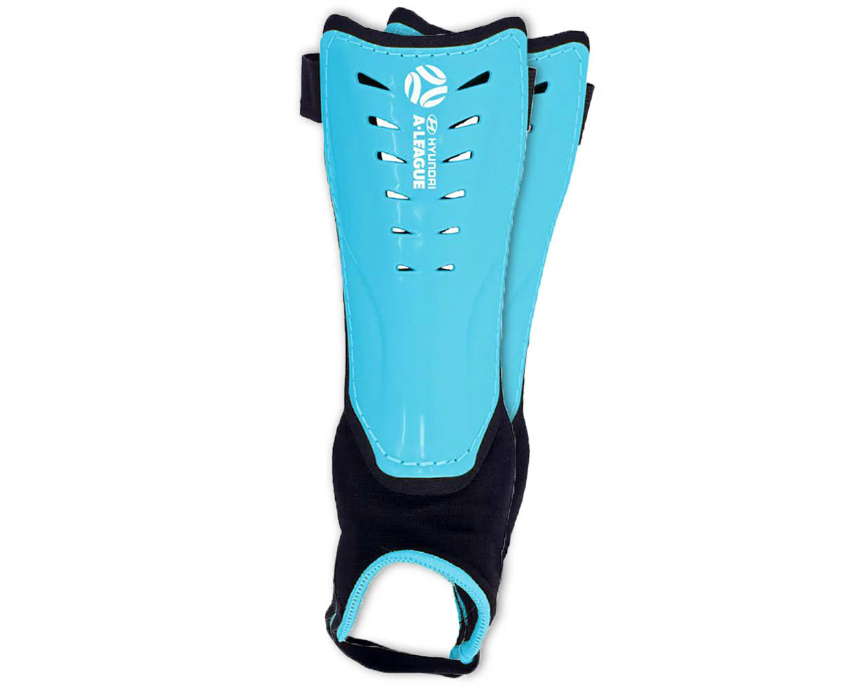 Hyundai A-League Shin Guard/Pads w/ Ankle Sock/Sports/Soccer Medium Size/Blue