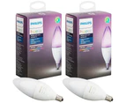 2x Philips Hue White/Color Ambiance E14 Candle 6W Dimmable/LED Smart Bulb