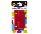 6PK Marbig Bindermate 2 Round Hole Punch Maker Paper Puncher for File Binder Red