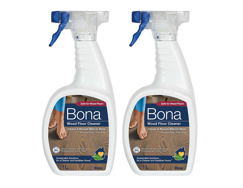 2PK Bona 1L Wood Floor Cleaner Spray Maintenance for Wooden/Timber Surface