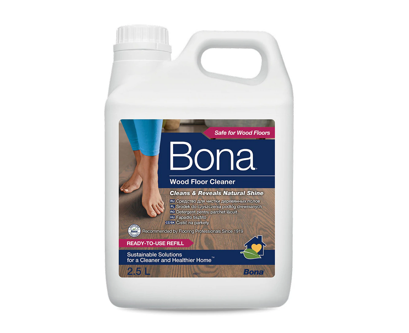 Bona 2.5L Wood Floor Cleaner/Maintenance for Timber/Wooden Surface Cleaning