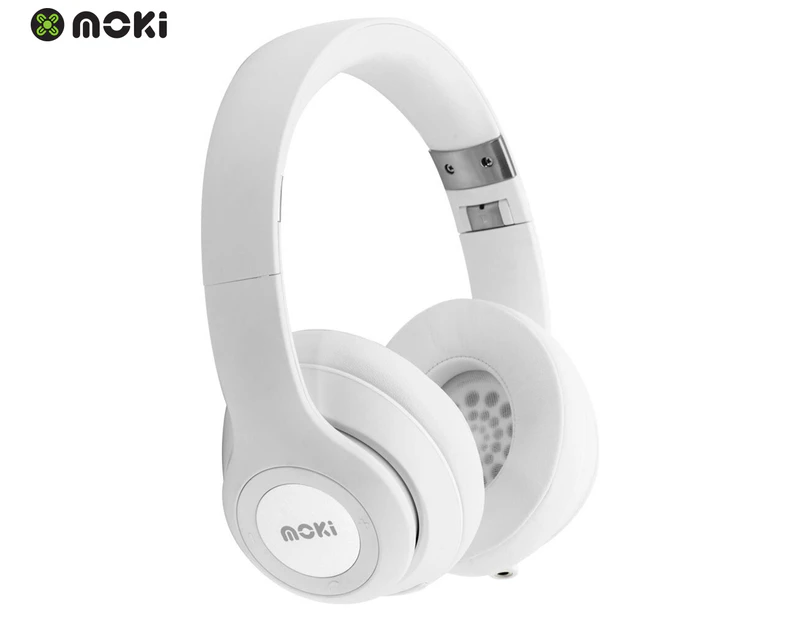 Moki Katana Bluetooth Over-Ear Headphones - White