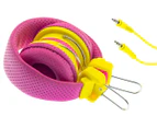 Moki Kid Safe Volume Limited Headphones - Pink/Yellow