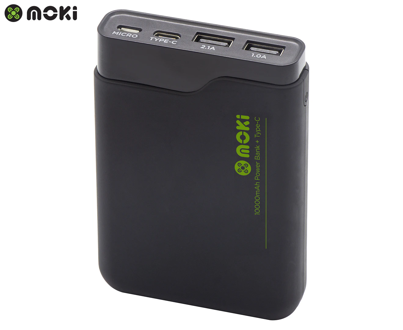 Moki 10000mAh USB-C/USB-A Power Bank External Battery Portable Charger for Phone