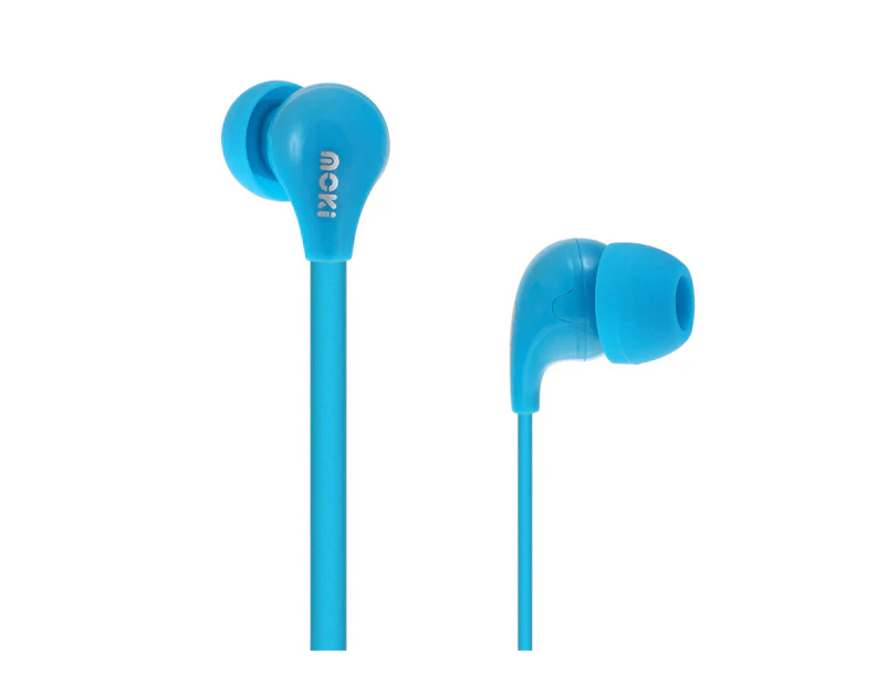 Moki 45° Comfort Buds In-Ear Earphones 3.5mm Jack for FM Radio/iPad/Laptop Blue