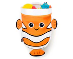 BenBat Scoop & Store Bath Basket Fish Baby 0m+ Toys Scooper Organizer Orange/WHT