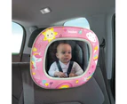 2x Benbat Baby Night & Day 30cm Car Head Rest Mirror w/Light/Lullaby/Remote Pink