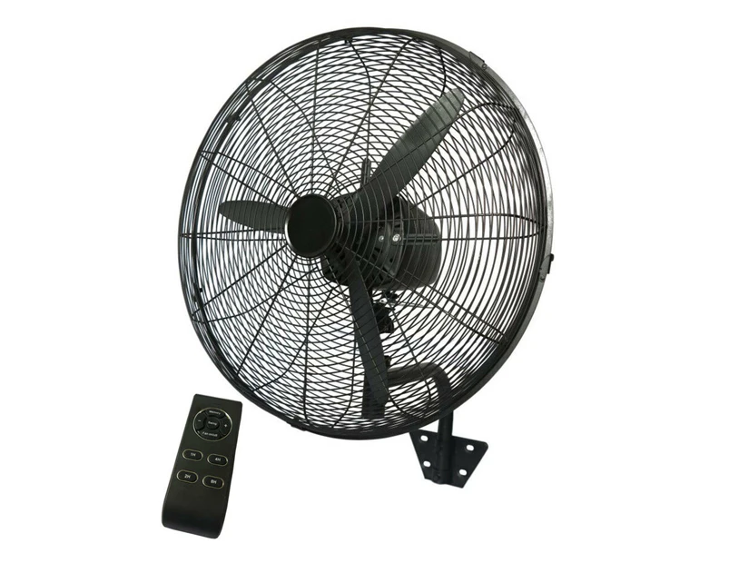 Dimplex 50cm High Velocity Wall Mounted Fan Oscillating w/ Remote Control Black