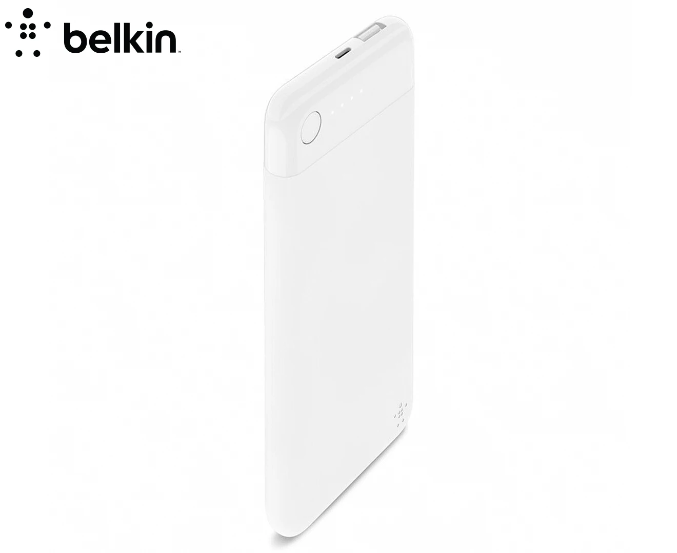 Belkin Boost Power Bank 5000mAh Phone Charger w/ Lightning MFI-Certified White