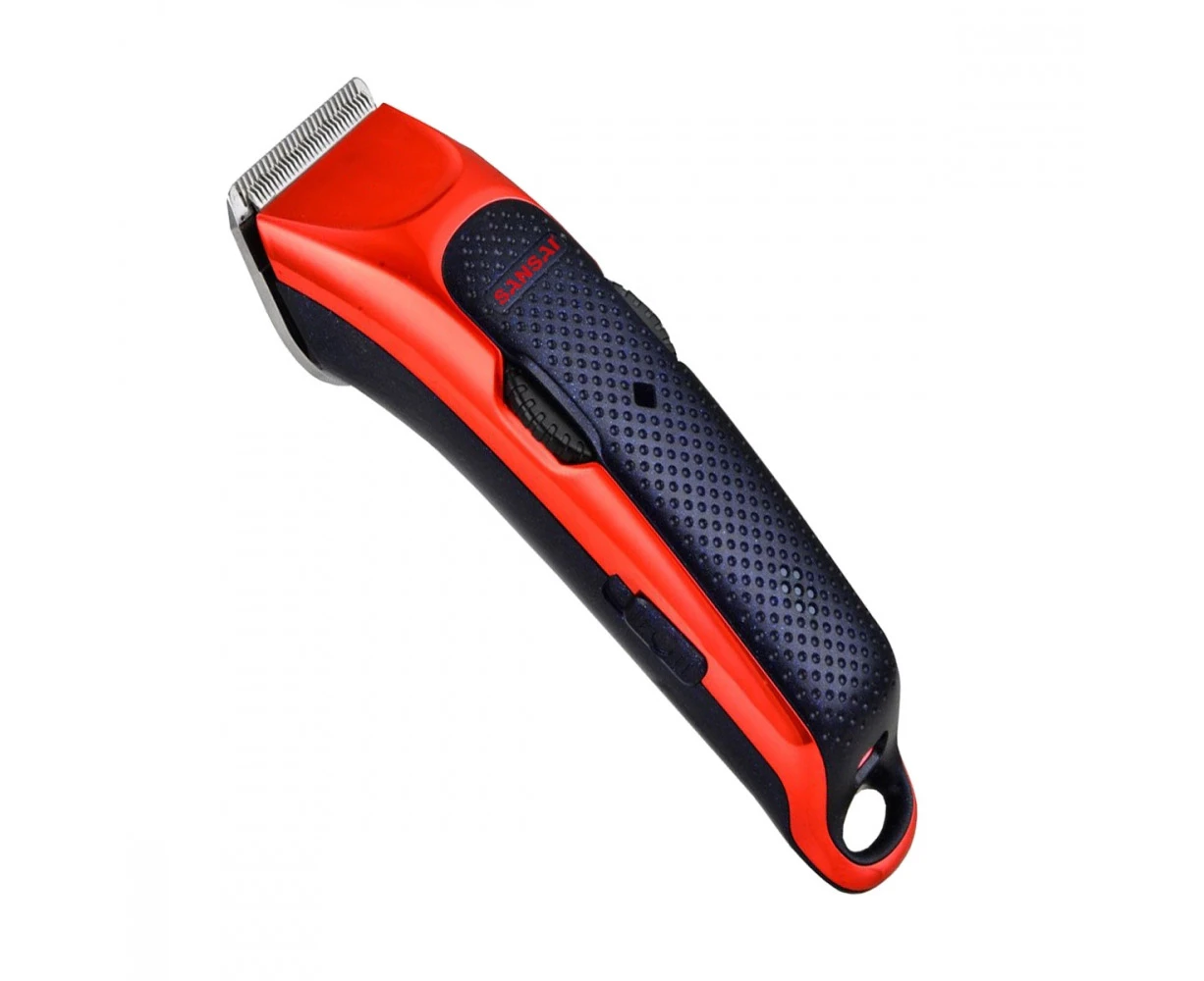 Sansai Red Cordless Rechargeable/Hair Clipper/Trimmer Men Facial Groomer