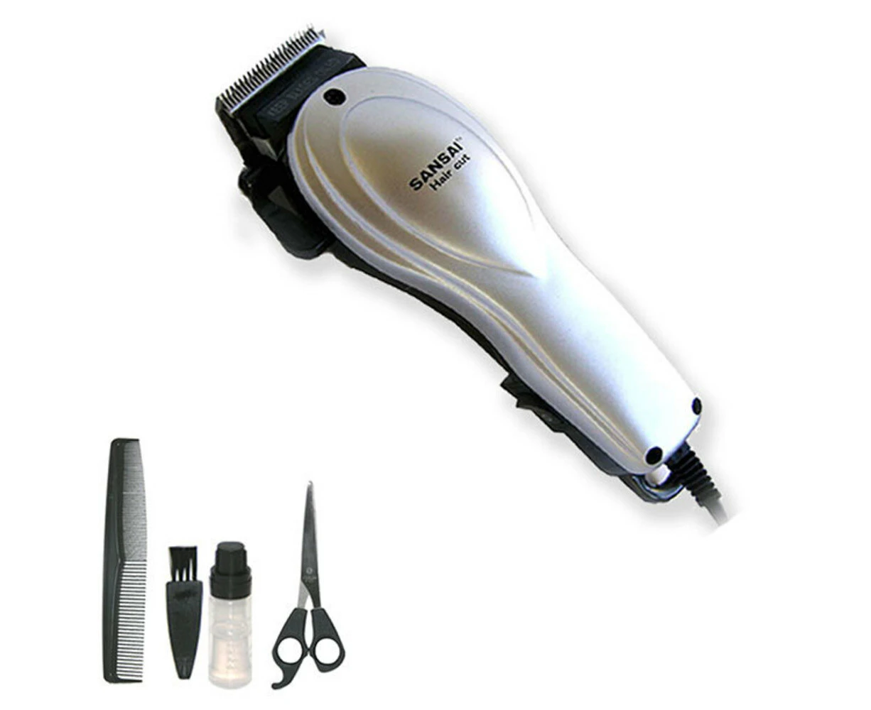 Sansai Professional Electric Corded Hair Clipper/Trimmer Kit w/ Scissors/Oil