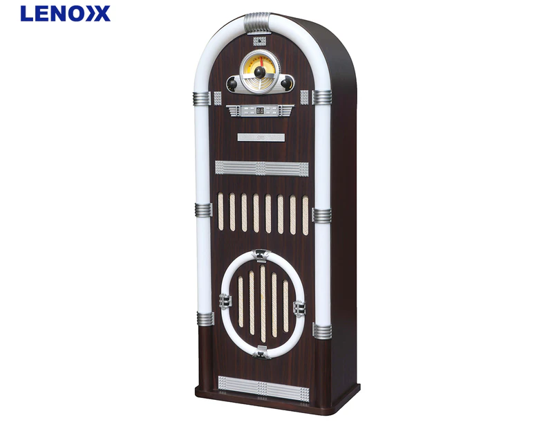 Lenoxx LED Bluetooth Jukebox - Dark Brown/White/Multi