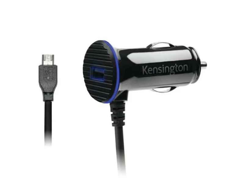 Kensington 3.4 Amp Dual USB Fast Charge Car Charger w/ Micro USB Coiled Cable