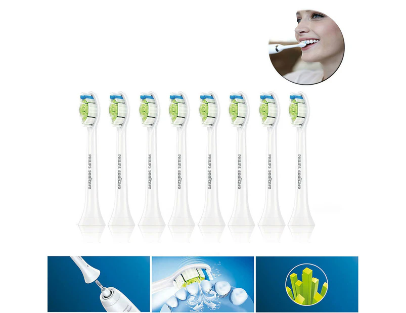 8PC Philips HX6068/67 Sonicare Optimal Replacement Heads for Electric Toothbrush