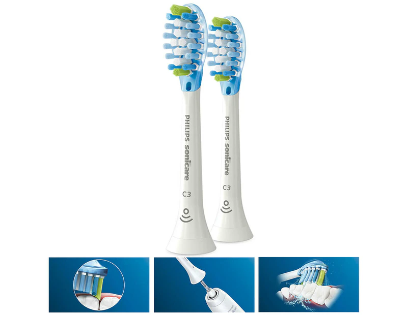 2PK Philips Sonicare Plaque C3 Replacement Brush Heads for Electric Toothbrush W