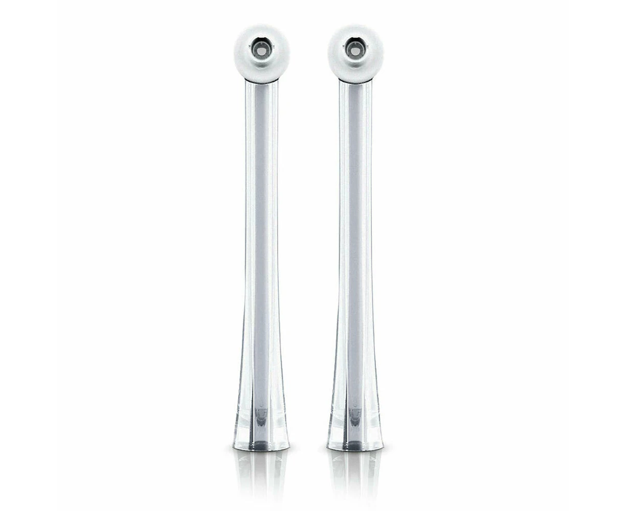 2pc Philips HX8032/05 Replacement Nozzle Dental Heads for AirFloss Ultra Silver