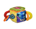 Lamaze Clutch Cube Crinkle/Jingle/Mirror Plush/Soft Toy/Game for Baby/Toddler