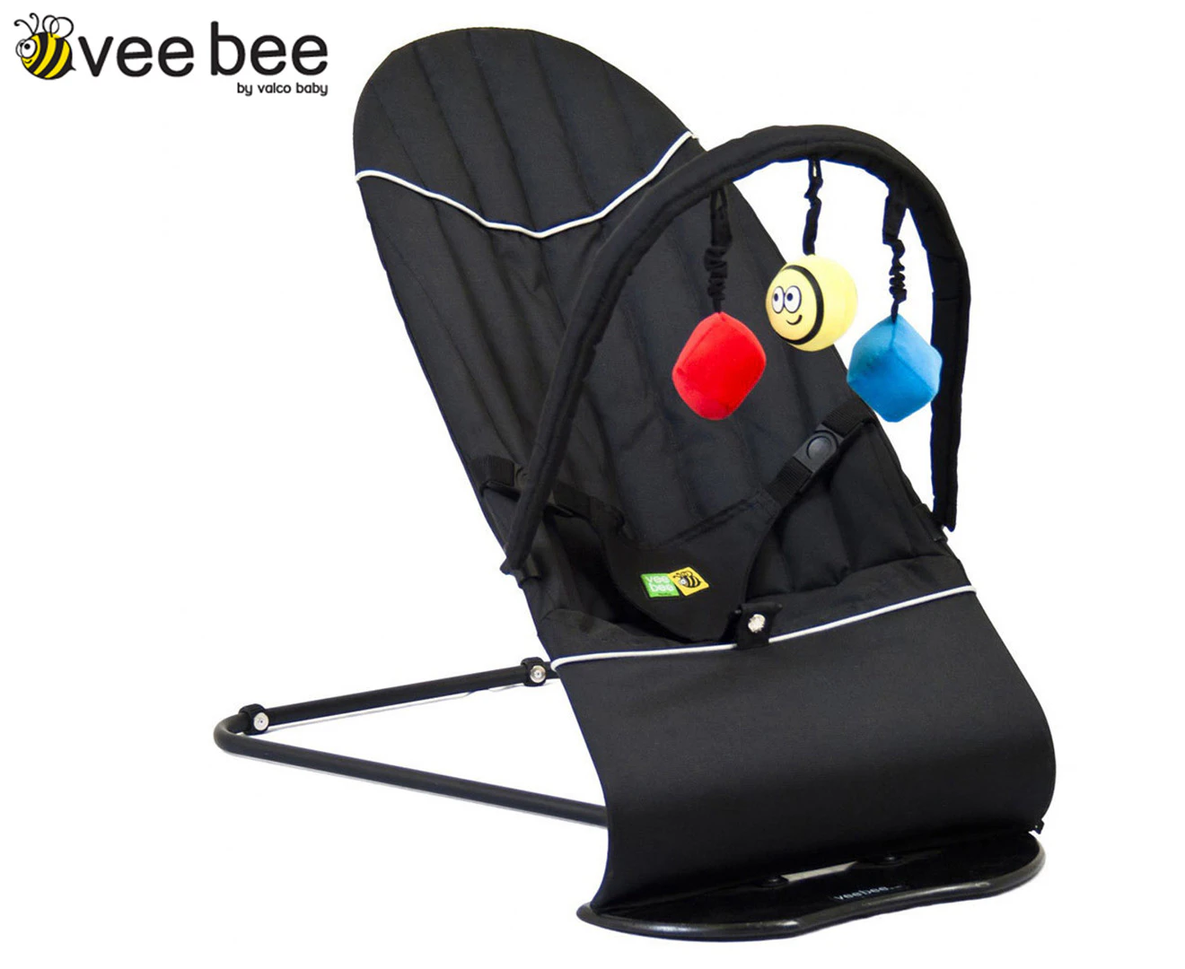 Vee Bee Baby Minder Cushioned Rocker/Bouncer for Infant Seat/Chair w/Toys Black