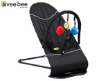 VeeBee Baby Minder Bouncer w/ Toy Bar - Brilliant Black