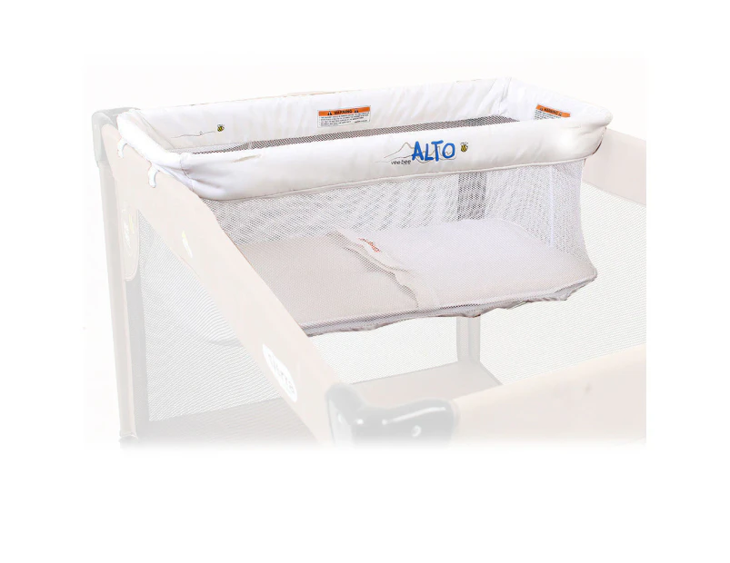 Vee Bee Alto White Newborn/Baby Bassinet/Hammock for Most Portable Cot/Commuter