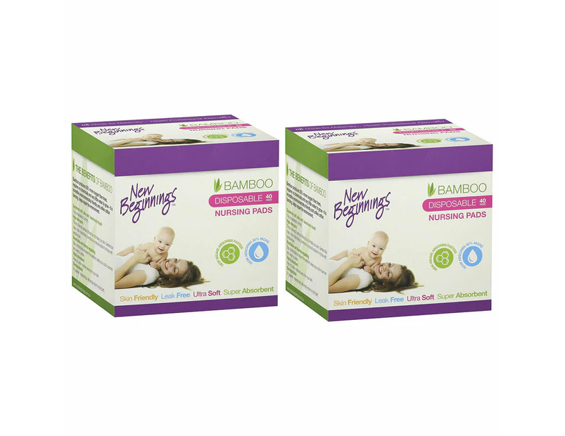 80pc New Beginnings Ultra-Soft/Leak-Proof Disposable Nursing Pads f/ Mothers