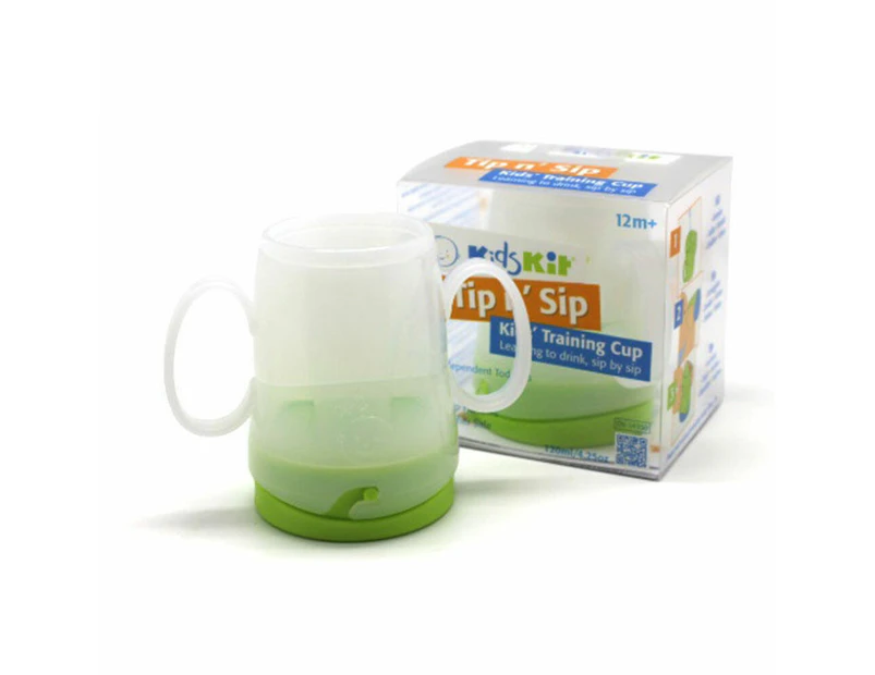 Kids Kit Tip N Sip Training Sippy Cup Toddler/Child Non Spill/Handles Drinking