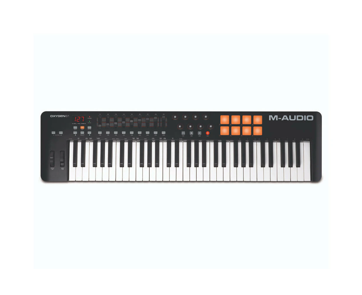 M-Audio Oxygen 61 USB MIDI Pad Portable Keyboard Controller w/Ableton Live Black