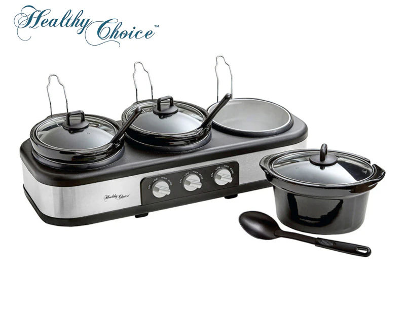 Healthy Choice 2.5L Electric 3-Pot Slow Cooker