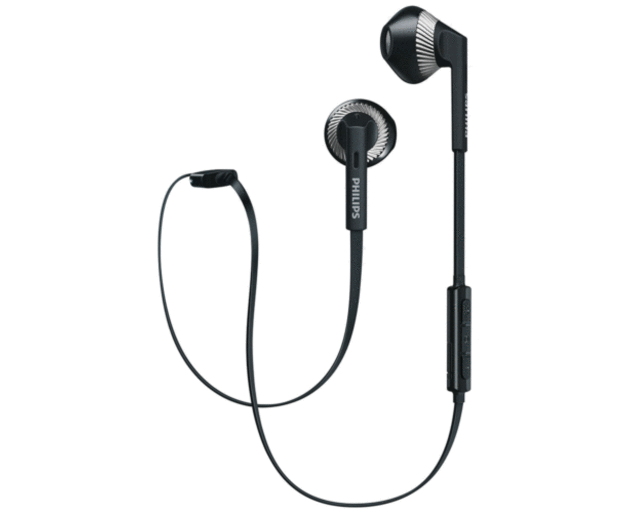 Philips SHB5250BK Wireless Bluetooth Earphones Headphones Headset w/ Mic Black