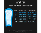 Mitre Aircell Carbon Soccer Shinguard/Shin Pad Ankle Sock Protector Size Large