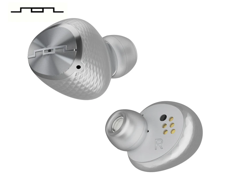 Sol Republic Amps Air+ Wireless Earbuds - Silver