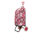 Thermo Cooler Shopping Cart/Trolley Bag Carry Foldable/Insulated Basket - Red