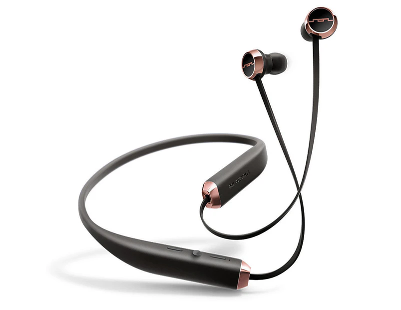 Sol Republic Shadow Wireless In-Ear Headphones Bluetooth/Rechargeable Black/Gold