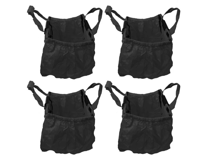 4PK Multi Purpose Clip + Carry Bag for Shopping Trolley Waterproof Compact Black