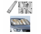 2PK Car Windscreen Sun Visor Reflective Shade/Interior Windshield Gold/Silver