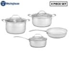 Westinghouse 4-Piece Stainless Steel Pot & Pan Set 1