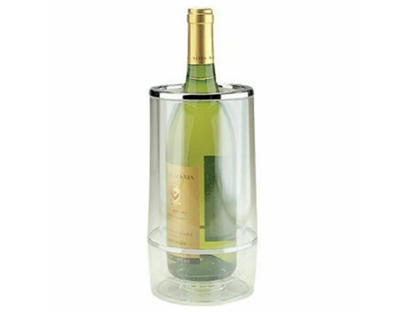 Transparent Wine Cooler Double Wall Acrylic Bottle/Drink Cool Champagne/Ice