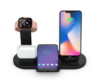 Wireless Charger Station/Micro/USB-C for iPhone/Apple Watch/Airpods/Samsung BLK