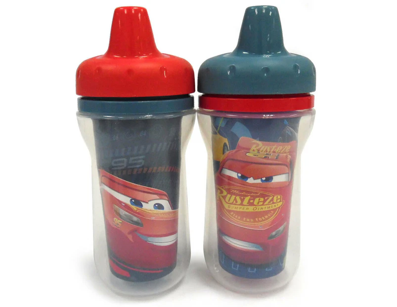 2PK The First Years Cars Insulated Sippy 266ml Cup Drinking/Water Baby/Toddler