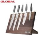 Global 6-Piece Takumi Knife Set w/ Walnut Block 1