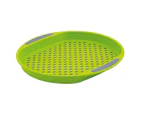 2 x 2pc Avanti 40cm Round Non Slip Serving Plastic Tray Drink Food Dish Server Green