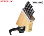 Pyrolux 6-Piece Precision Knife Block w/ BONUS Sharpener 1