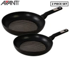 Set of 2 Avanti Quick Response Aluminium Non-Stick Fry Pans