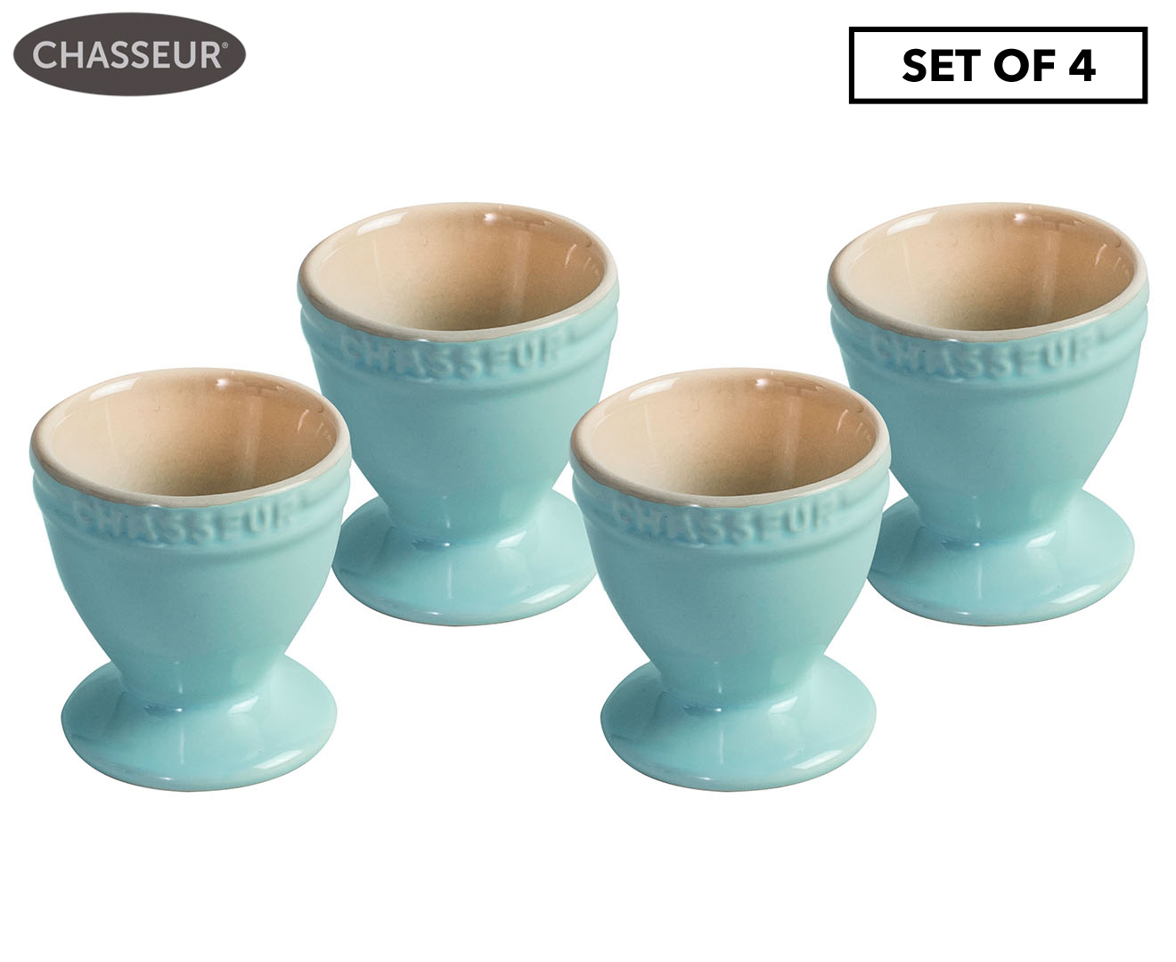 Chasseur 4 Piece La Cuisson Egg Cup Set Duck Egg Blue Catch .au