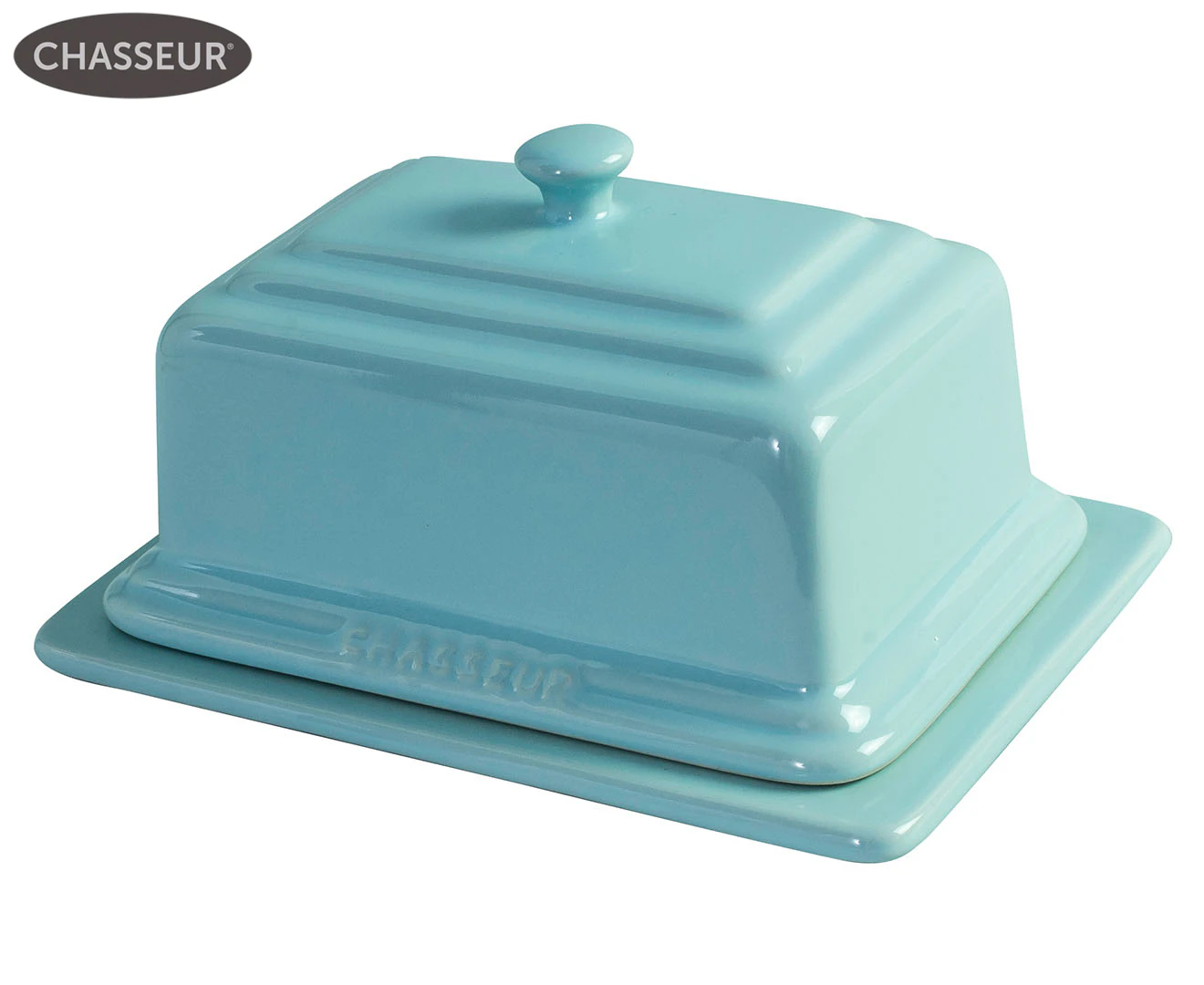 Chasseur La Cuisson Ceramic Butter Dish - Duck Egg Blue