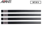 Avanti 24cm Alloy Chopsticks w/ Silver Trim 4pk