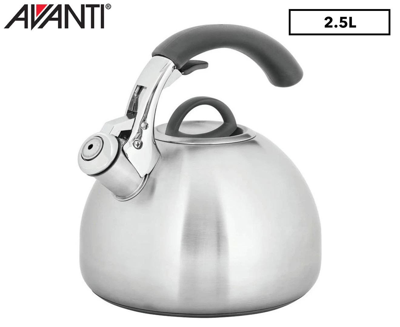 Avanti 2.5L Stainless Steel Varese Whistling Stovetop Kettle