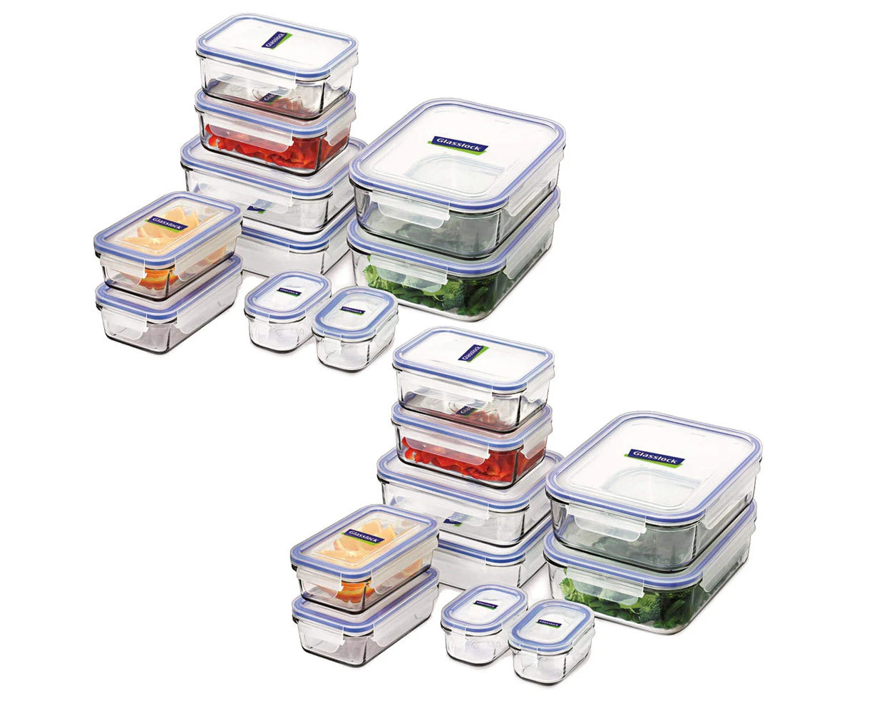 10pc Glasslock Tempered Glass w Lid Food Box Storage Container Set BPA Free