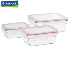Glasslock 3-Piece Oven Safe Glass Container Set