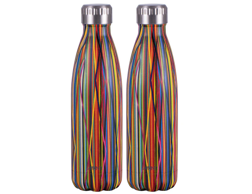 2x Avanti 500ml Water Vacuum Thermo Bottle 2 Wall Stainless Steel Cold Drink ST